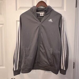 Adidas TRICOT 3-STRIPES TRACK JACKET gray women’s XL‎
